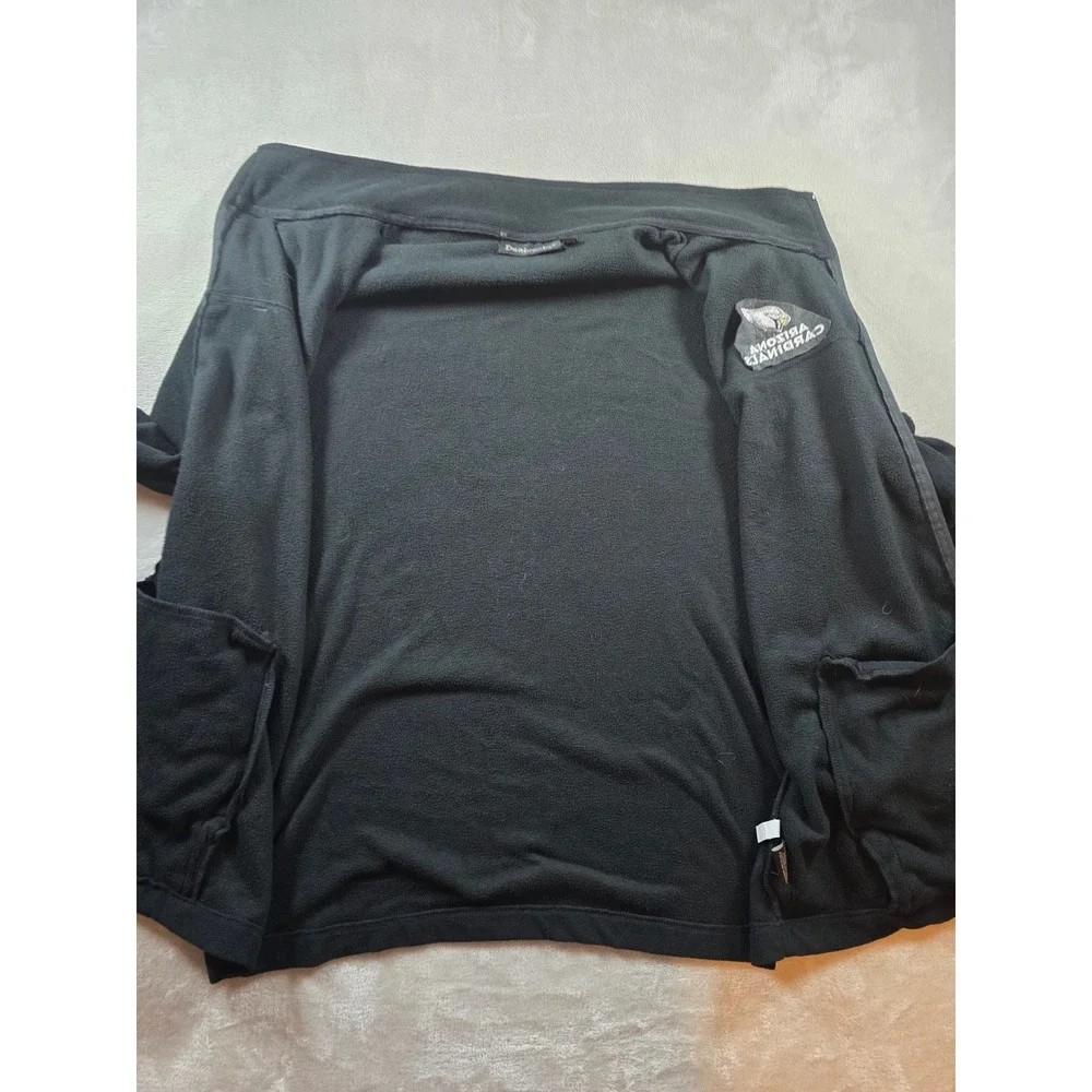 Arizona Cardinals Jacket Mens XL Black Full‎ Zip Fleece Pockets Dunbrooke NFL